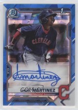 2021 Bowman Sapphire Edition Chrome Prospects Angel Martinez #BSPA-AMA Auto 0s9t