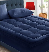 Mattress Topper Extra Thick Cooling Pad Cover for Back Pain  Queen, Twin