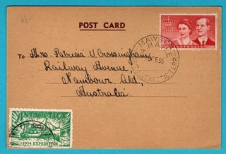 AUSTRALIA antarctic expedition card 1955 Mawson