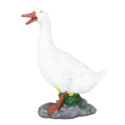 (L Pato Blanco) Pato Estatuilla Decoración Simulación Impermeable Resina Animal EE. UU. - Imagen 1 de 22