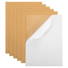 6Pcs Self-Adhesive Cork Sheets, 11.7" x 8.3" Cork Backing Sheets 1mm Thick 