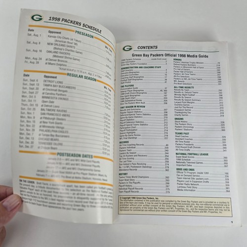 Green Bay Packers Official Media Guide Lot 1994-2022 Set 8 Bücher Sammlerstück - Bild 15 von 24