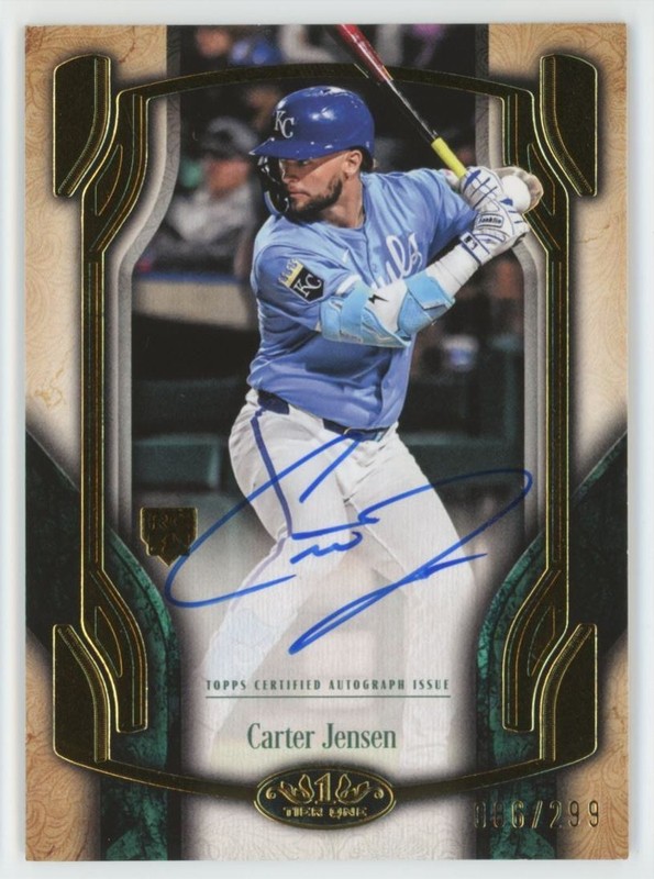 2026 Topps Tier 1 Carter Jensen Rookie Auto /299 Royals #BOA-CJ C75