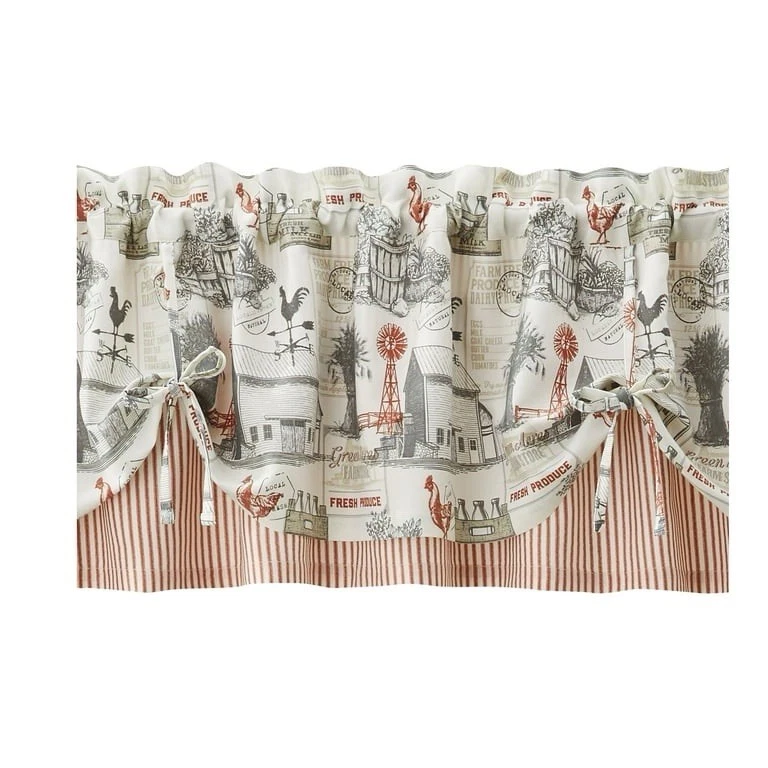 🌾🐓Mejores casas y jardines rústico granja cocina ventana cenefa gallo 60X16 Foto 2 de 4