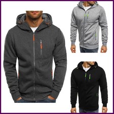 Men's Hoodies Long Sleeve Sweatshirt Zipper Design Hooded Sweatshirt for Men