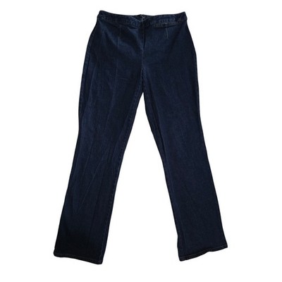 Isaac Mizrahi Target Dark Wash High Rise Straight Leg Jeans Back Zip Womens 6