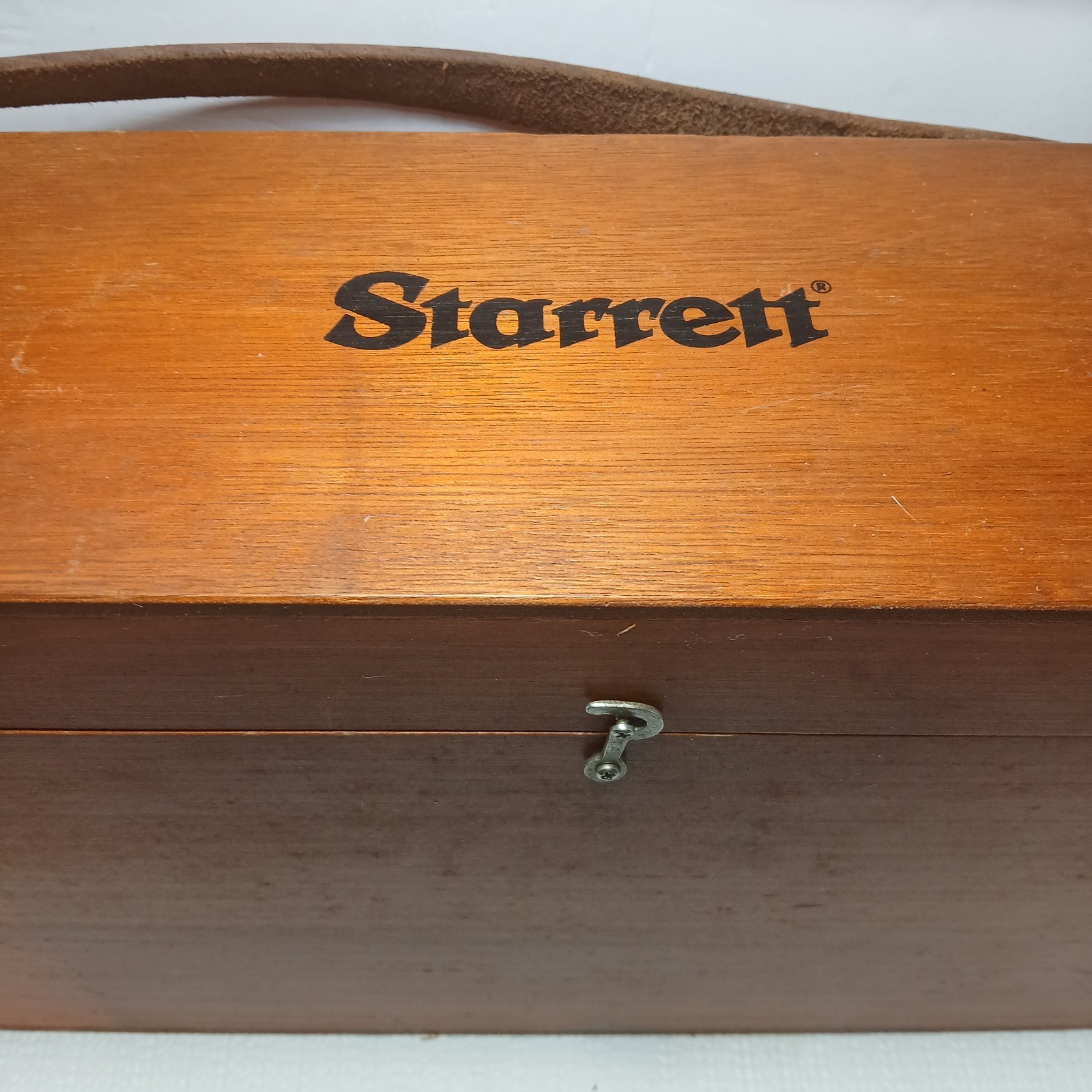 Vintage L.S. Starrett No. 99 Transit Tool Survey Scope with wooden carry case