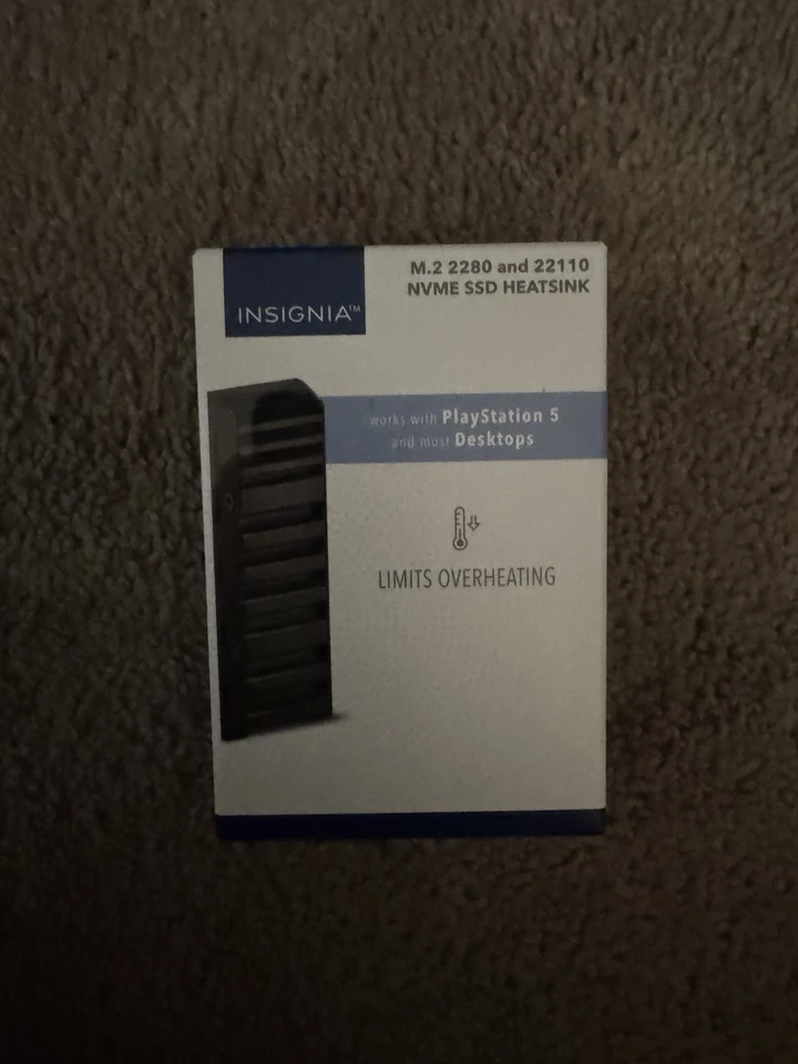 NEW Insignia NS-PM2HS Heatsink Enclosure for M.2 NVMe SSDs and PS5 - Black - Image 3 of 4