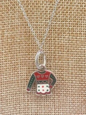 Brighton Christmas Sweater charm necklace  charm is removable NWT