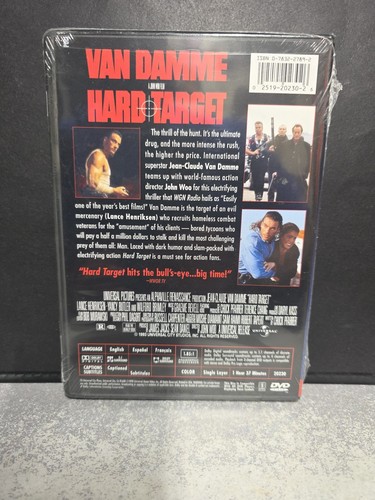 Hard Target DVD Jean-Claude Van Damme, Brand New Sealed, Free Shipping - Imagen 2 de 2