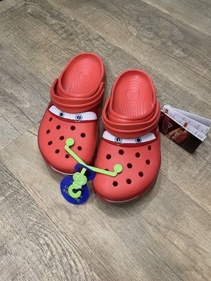 LIGHT UP Crocs Lightning McQueen Light Up Red  Clog Shoes Size 9 New