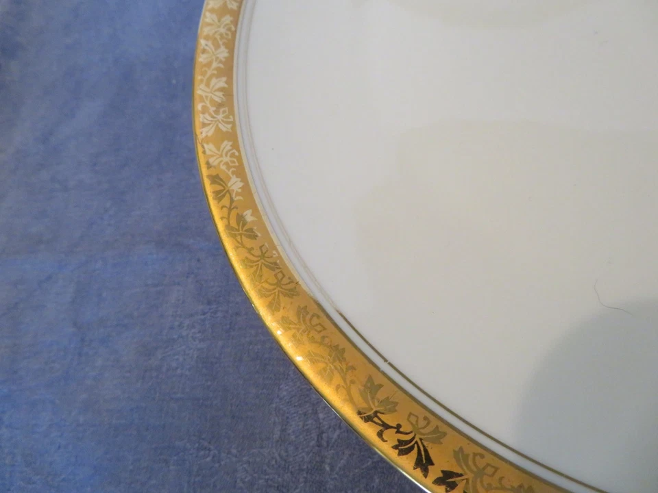 6 grandes assiettes en porcelaine de Vierzon décor Limoges 24 cm - Photo 3/4