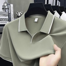 Men's Short Sleeve Polo Shirt Classic Fit Casual Collared Soft Comfortable