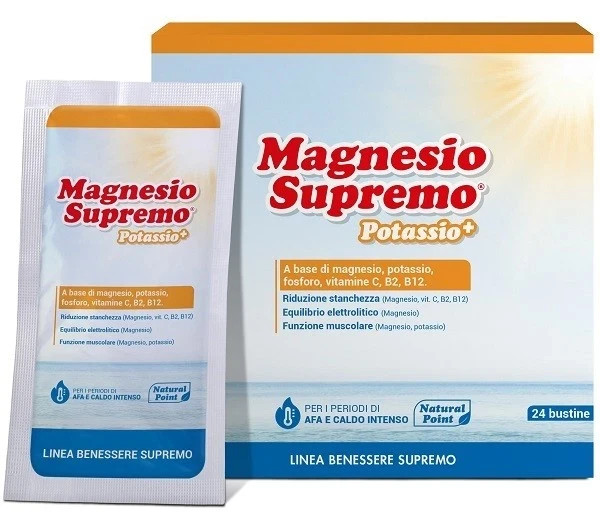MAGNESIO SUPREMO POTASSIO+ 24 BUSTINE NATURAL POINT (IL PRODOTTO SCADE 31/10/26)