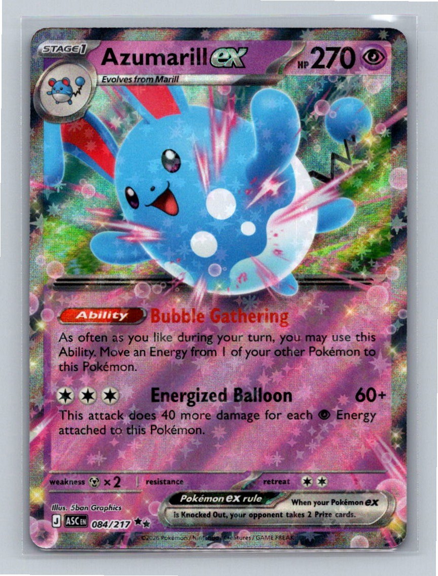 Azumarill ex Holo 084/217 ME: Ascended Heroes Double Rare NM | eBay