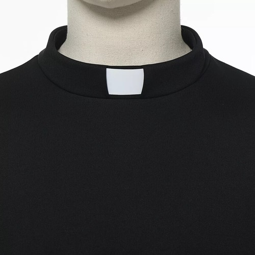 Mens Clergy Robe Catholic Pulpit Priest Robe Pastor Robe with Clerical Collar - Picture 6 of 14