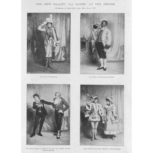 Scenes From The New Ballet 'La Danse' at the Empire Theatre - Antique Print 1896