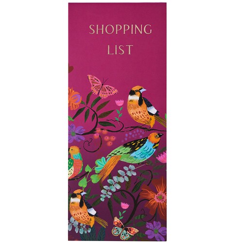 Bright & Beautiful Shopping List Pad Floral Stationery Magnetic Reminder Planner
