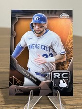 2026 Topps Chrome Black Carter Jensen Image Variation Orange Refractor /25 RC