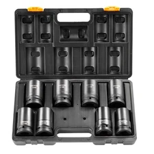 8Pc 1" Drive Deep Impact Socket Set 6 Point Metric 27-41mm Cr-Mo Auto Repair Kit