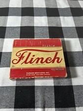 Vintage Flinch Card Game Parker Brothers 1938 Classic Family Red Box