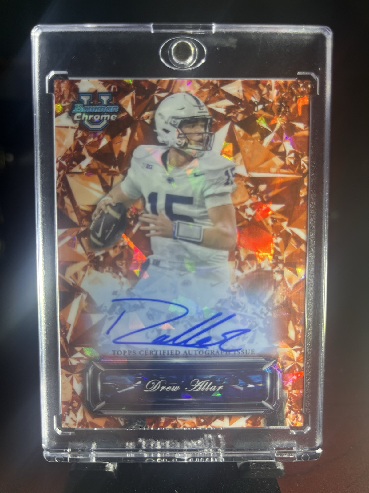 2024 Bowman Chrome U Sapphire Drew Allar Orange Sapphire Selections Auto 4/25