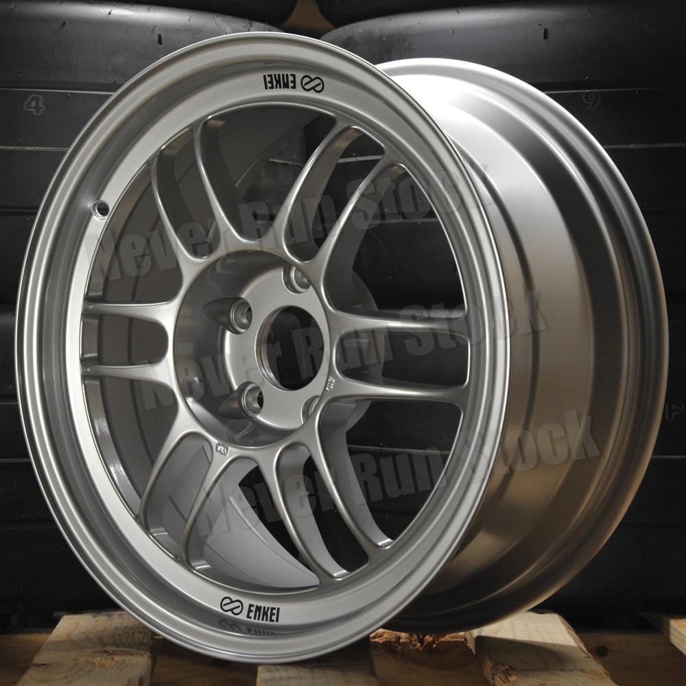 AUTHENTIC ENKEI RPF1 18x8.5 5x120 +40 OFFSET SILVER 12 SPOKES