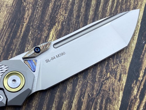 SixLeaf Folding Knife M390 Blade Titanium Handle Outdoor Pocket Knife SL-84-M390 - Picture 4 of 11