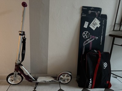 Hudora BigWheel 205 Scooter Roller für Kinder und Erwachsene pink schwarz