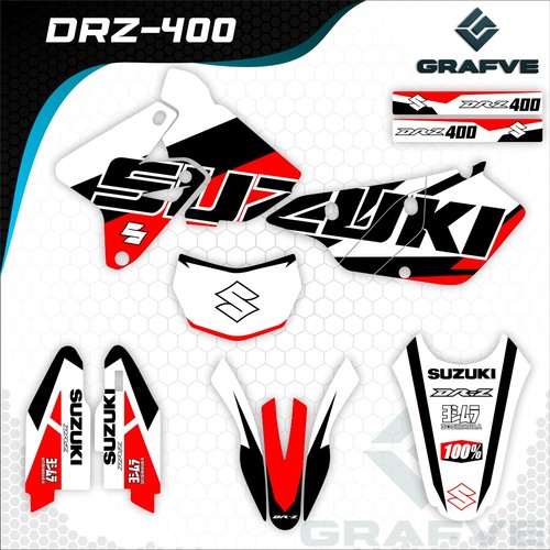 Drz 400sm 400s 400 kit decals graphics Suzuki Stickers Supermoto Custom Mx - Picture 4 of 4