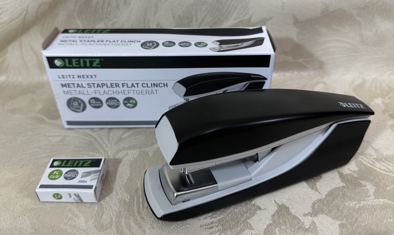 Leitz 55230195 Stapler - 40 Sheet Capacity, Ergonomic Metal Body w/ Staples