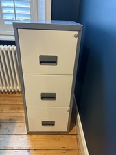 Grey 3 Draw Filing Cabinet