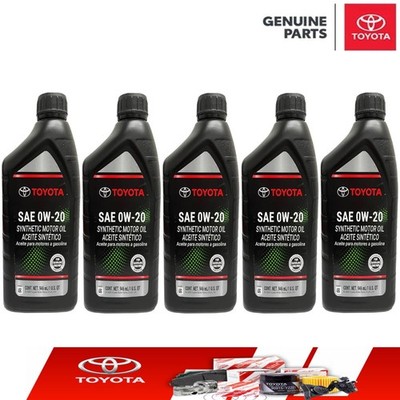 5 Quarts Toyota Lexus Genuine 0W20 Synthetic Motor Oil OEM 00279-0WQTE
