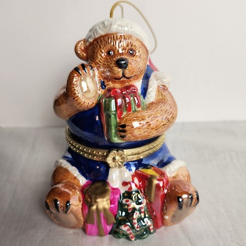 Mr Christmas Animated Rotating Bears Plays Xmas Carol Wind-Up Music Box 4.5"x 3" - Picture 11 of 11