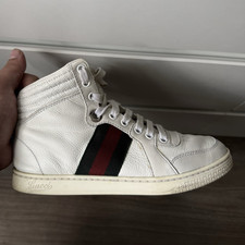 Gucci Herren High-Top Sneaker Leder Weiß Gr�...