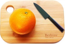 2 PCs Berkvee Small Bamboo Wood Cutting Board Set – Mini Light Brown 