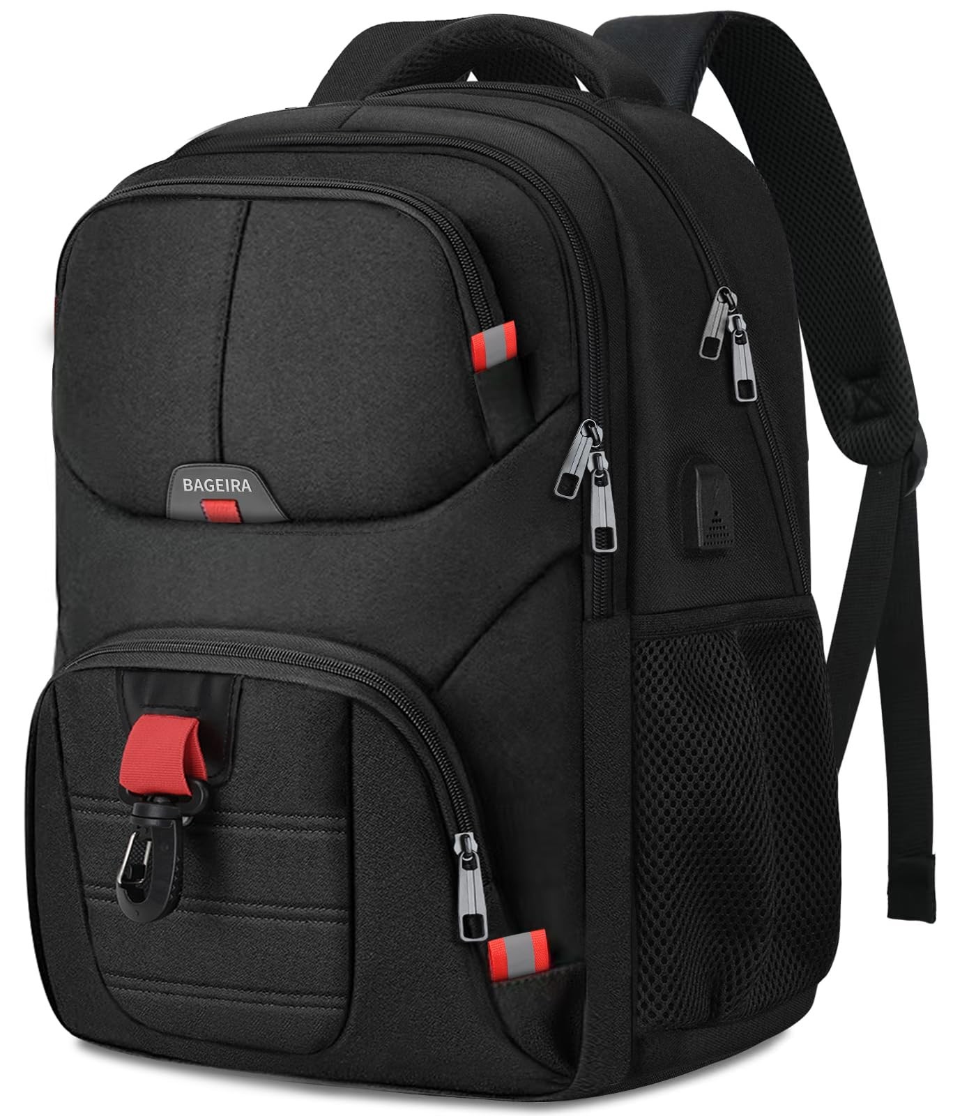 Black Backpack for Men and Boys - Durable School Backpack for Teens