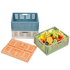 Plastic Storage Shelf Baskets Colorful Drawer Organizers 4 Pack Home Kitchen ...