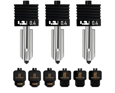 3 unidades de 0.016 in Hotend compatibles con Bambu Lab P2S/H2S/H2D/A1/A1 Mini