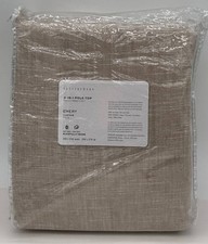 Pottery Barn Emery Linen Poletop Drape Curtain 1 100 x 108  Oatmeal