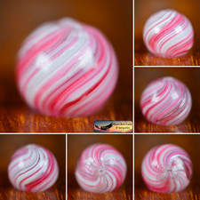 Handmade Pink Onionskin Marble, 0.47 in, Peewee, Mint, 9.8, Germany, S1587