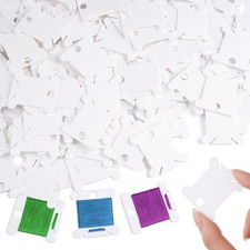 200 PCS Embroidery Floss Bobbins, Plastic Embroidery Floss Organizer,