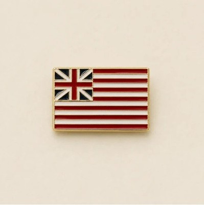 Grand Union Flag Lapel Pin Gold Tone Enamel | Continental Colors First American