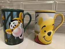 Vintage DISNEY STORE WINNIE POOH TIGGER 16 oz MUG CUP S Set