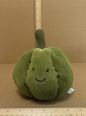 Jellycat Green Squishy Squash Plush SQUS3G See Pics Imperfect Paper Tags C