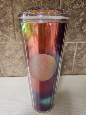 Starbucks Summer 2021  Rainbow Kaleidoscope Ice Venti Dome Lid Tumbler 24oz BYOS