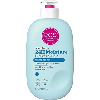 eos Shea Better Body Lotion- Fragrance Free, 24-Hour Hydration Skin Care, 16 ...