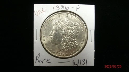 1886-P UNC MORGAN SILVER DOLLAR #4131