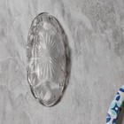 Clear Pressed Glass Oval Tray, Starburst Pattern, Glossy Decorative Finish — photo 2
