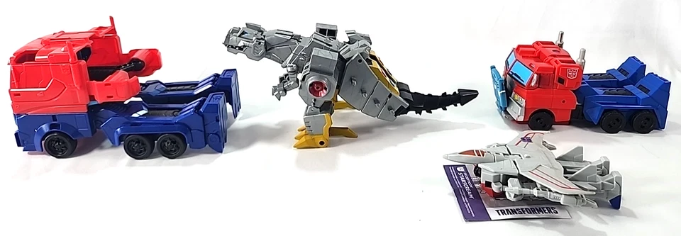 Transformers Set Of 4 Grimlock Starscream Optimus Prime - Titan & Bash Attack - Image 3 of 4